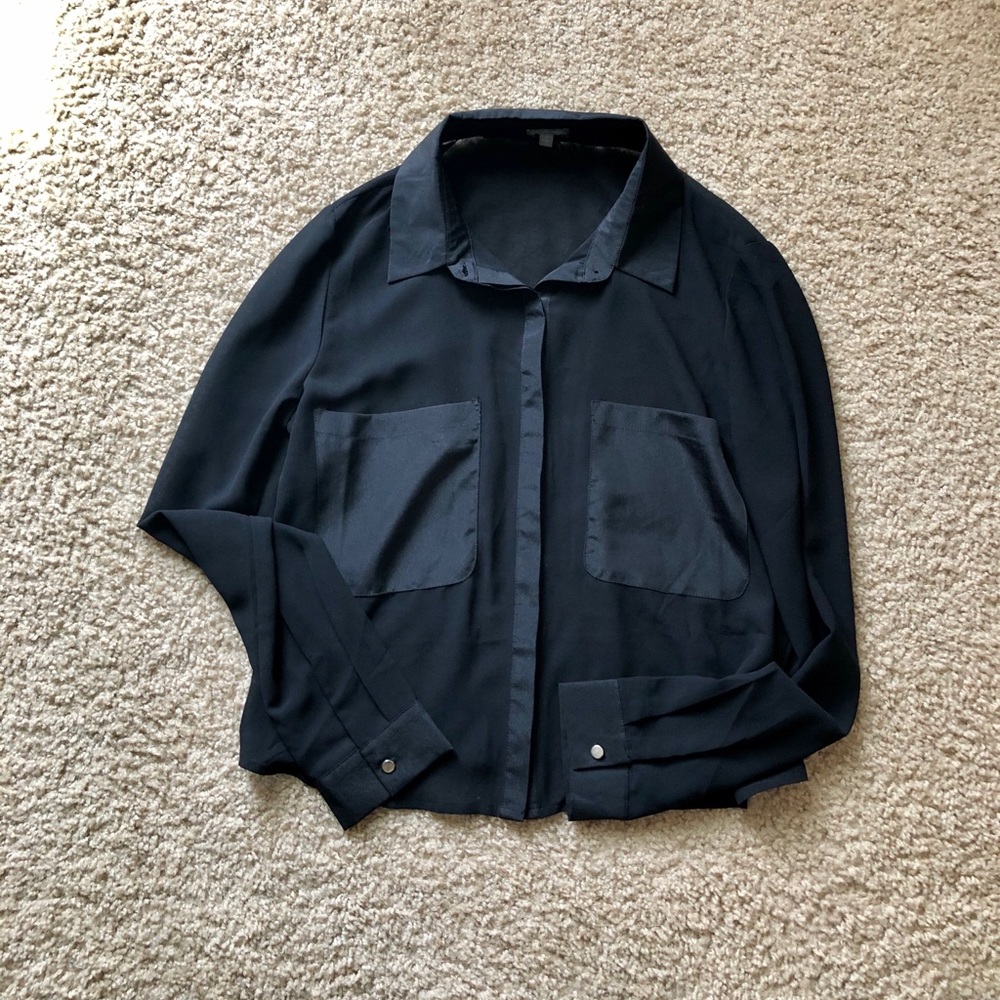 Sheer black outer shirt